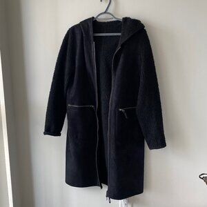 Mavi Reversible Sherpa Suede Coat